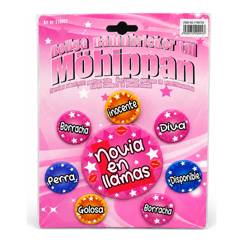 Chapas para despedida — cotillón para despedida de soltera