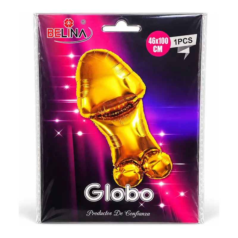 Globo metálico dorado — cotillón para despedida de soltera