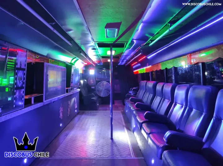 Bus discoteque luces LED butacas